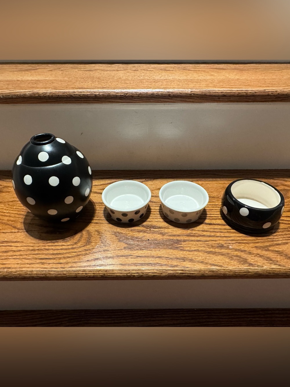 Black, white & gray polka dot home decor
